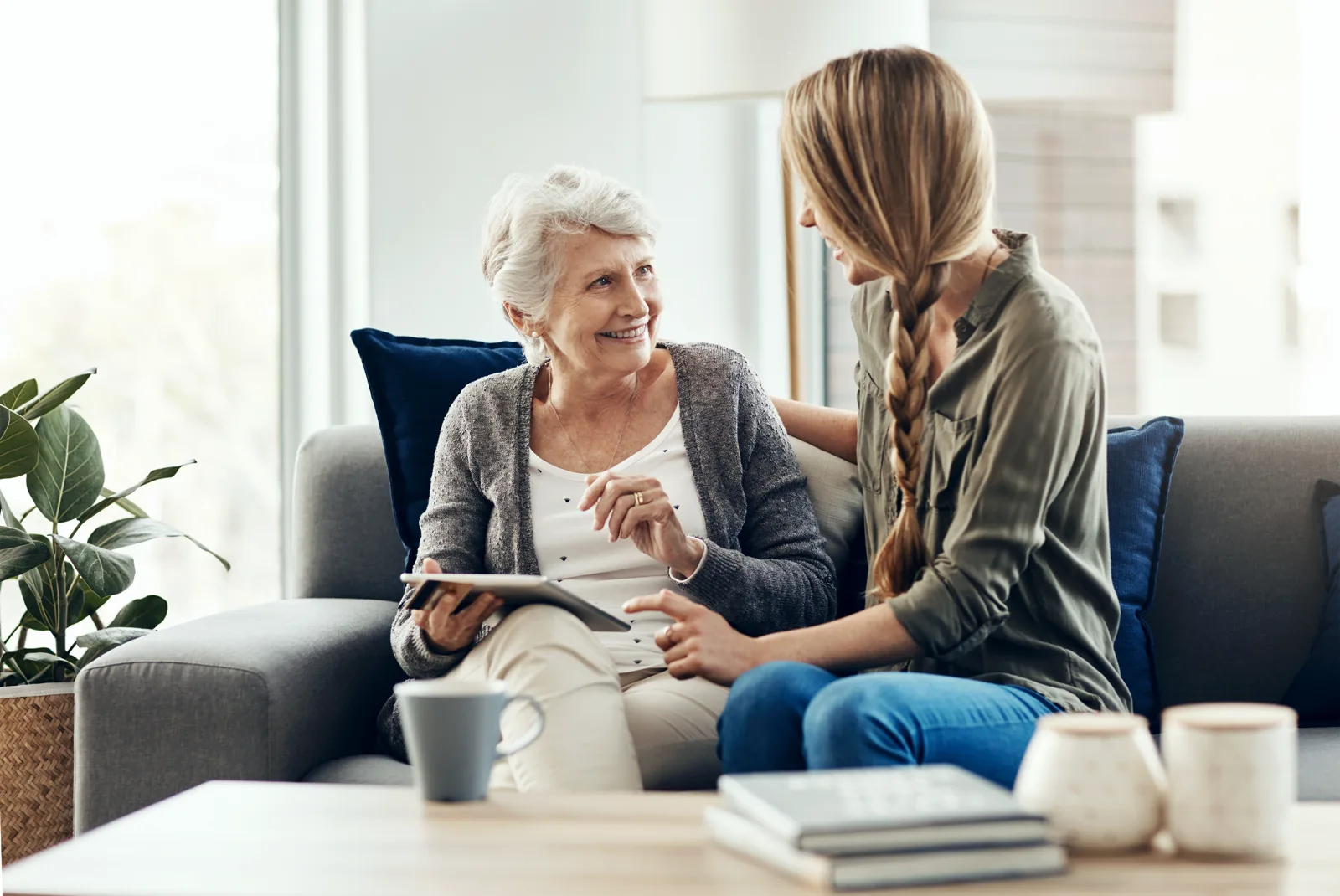 Échange entre une personne accompagnée et une proche